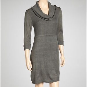 She’s cool gray sweater dress